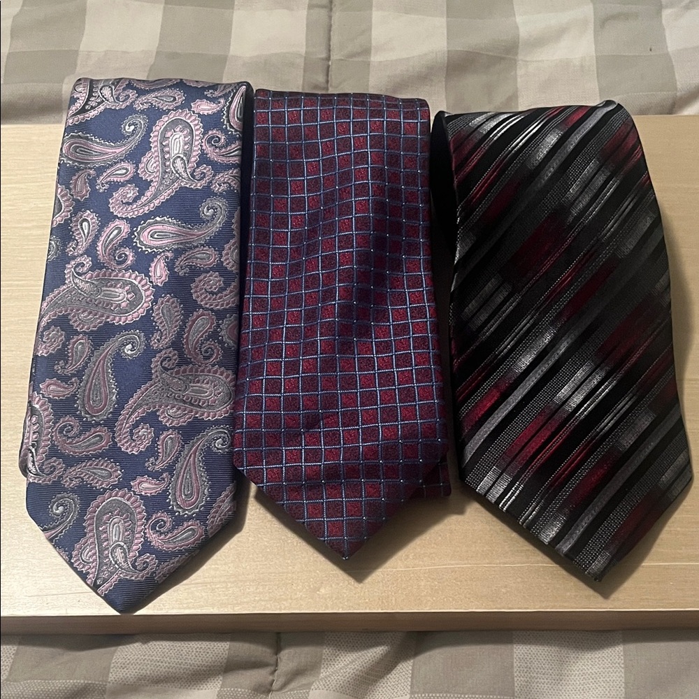 Elegant Men's Tie Set - Paisley, Checkered, Striped
